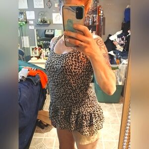 🎈BUY 1 GET 1 FREE💥Fire Los Angeles Cheetah Print Top Sz S